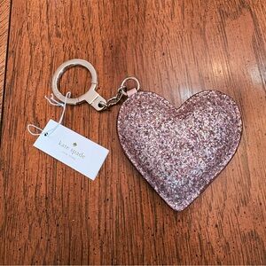 Pink heart Kate Spade keychain